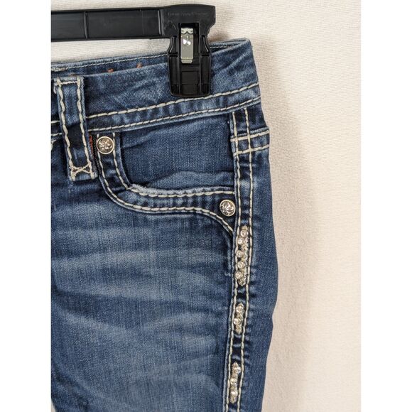 Rock Revival Karla Cuffed Skinny Jeans E8452CK5S Women's Size 25 - Picture 7 of 16